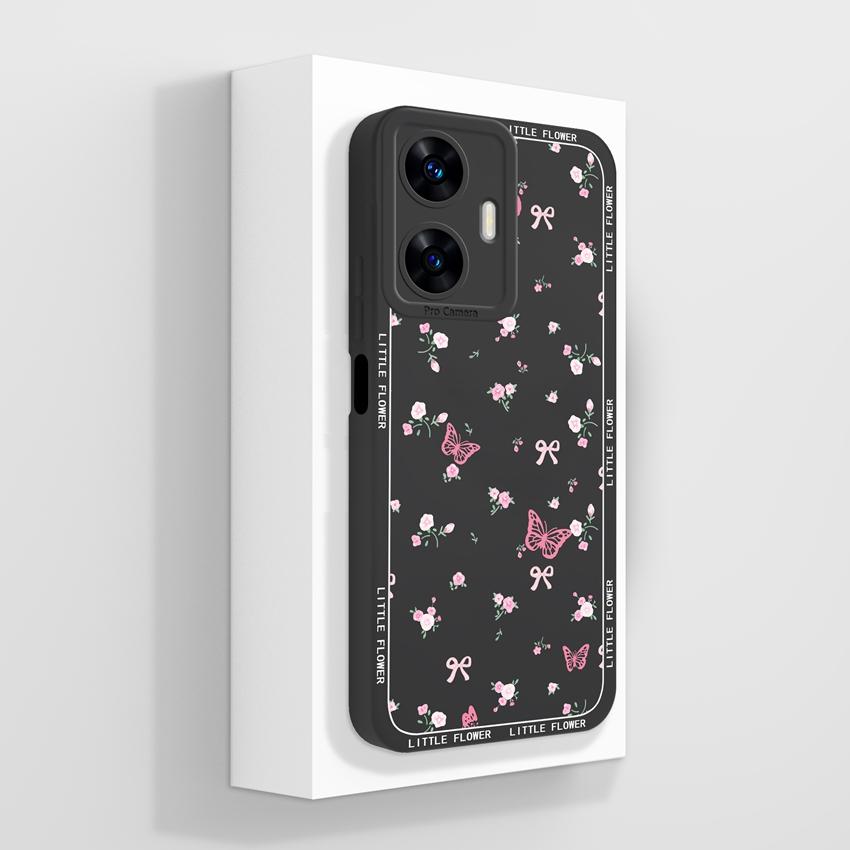 Beautiful Love Heart Phone Covers For Realme C55 C35 C25 C20 C15 C11 C21Y C25Y Soft Liquid Silicone Bumper Anti Drop Protection Case For Realme Casing