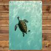 Tin Sign Sea Turtle Underwater Wave Ocean Nautical Metal Plaque Wall Art Vintage Beach Decor for Home Bar Pub Garage Poster   Re