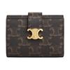 Nino Gold Trim Canvas Wallet Women Wallet Brown 10M962CQH-04LU