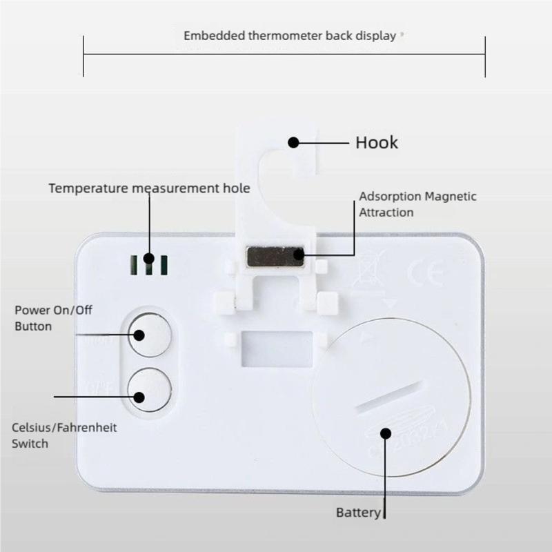 Termómetro Digital Instantáneo Dispositivo de Seguimiento Ambiental Carcasa de ABS Para Monitorización del Clima Interior