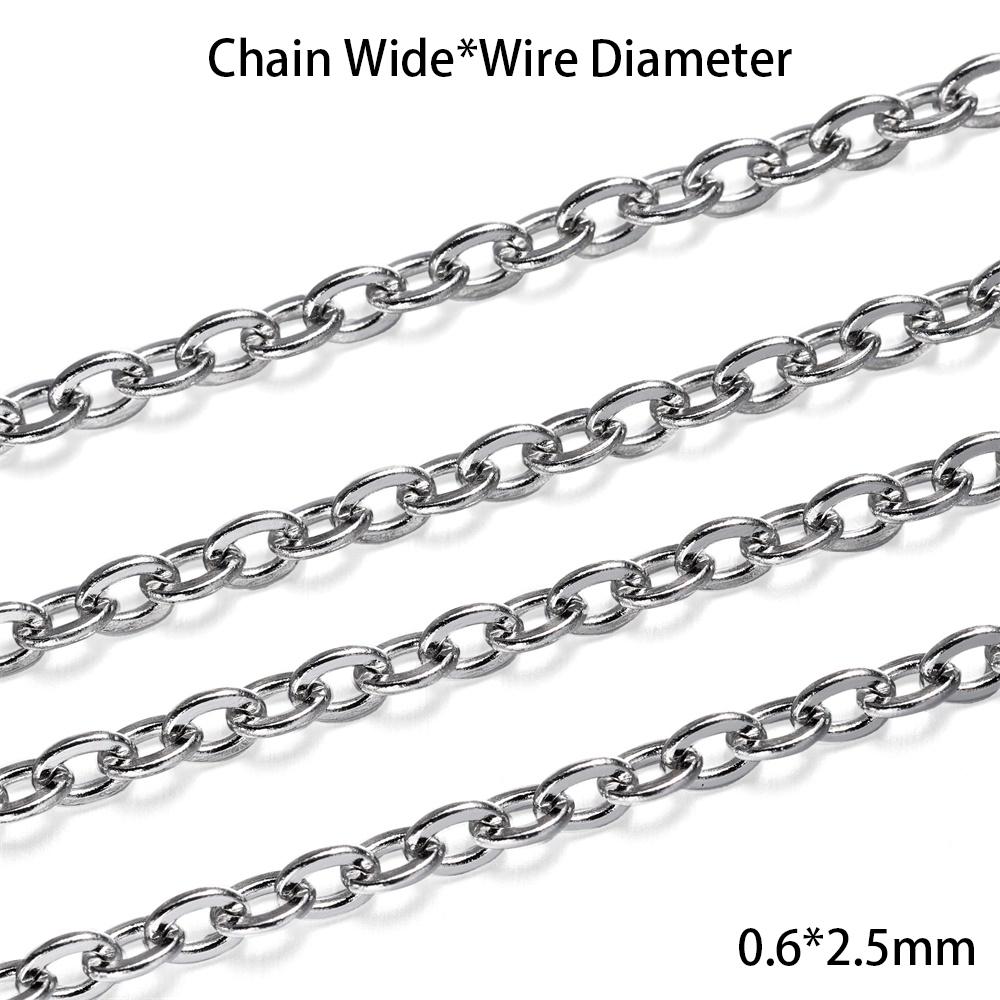 5Meters Never Fade Stainless Steel Multi Styles Necklace Chains for DIY Bracelet Chain Jewelry Making Findings Accessories