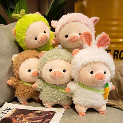 Non-Toxic 28/38Cm Lovely Pig Plush Toy Creative Cosplay Rabbit&Bear Doll Soft Stuffed Animals Toy For Children Baby Kawaii Birthday Gift