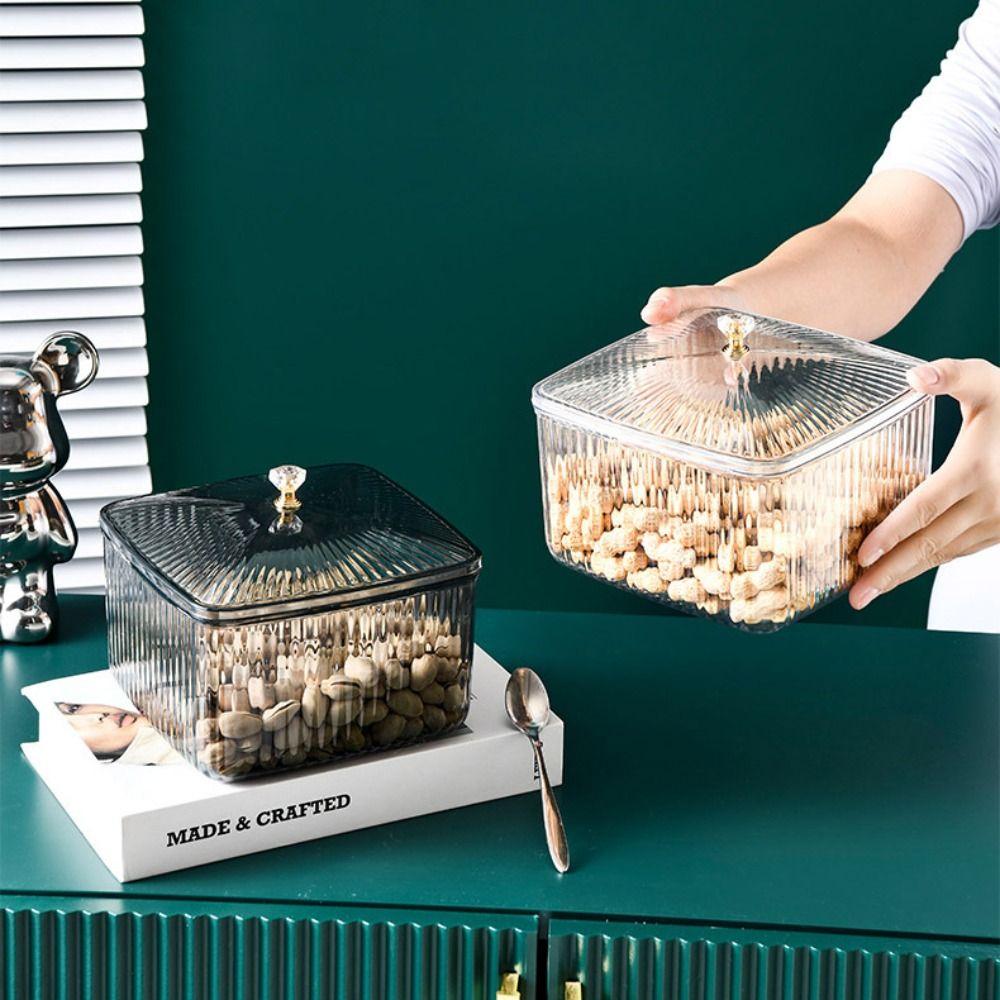 

Большая вместительная коробка для хранения сухофруктов, пластиковая тарелка для орехов, конфет, коробка для хранения закусок, гостиная