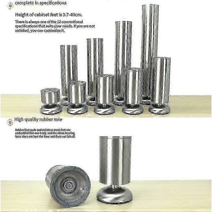 Stainless Steel Furniture Legs Adjustable Sofa Legs Cabinet Table Feet Heavy Duty Replacement Bar Worktop Support 2025