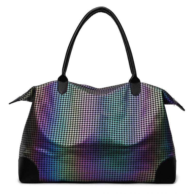 

Портативная дорожная сумка большой емкости, женская спортивная сумка для фитнеса, красочная сумка для йоги чёрный