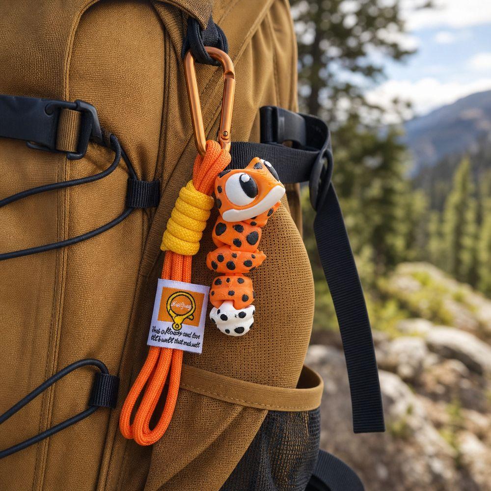 3D Printed Leopard Gecko Keychain Big Eyed Reptile Keychain Toy  Backpack Decoration
