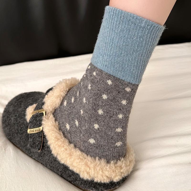 Thick Wool Socks - Children's Warm and Cute Cartoon Pile Socks. Comfortable Elastic Mid-calf Socks.