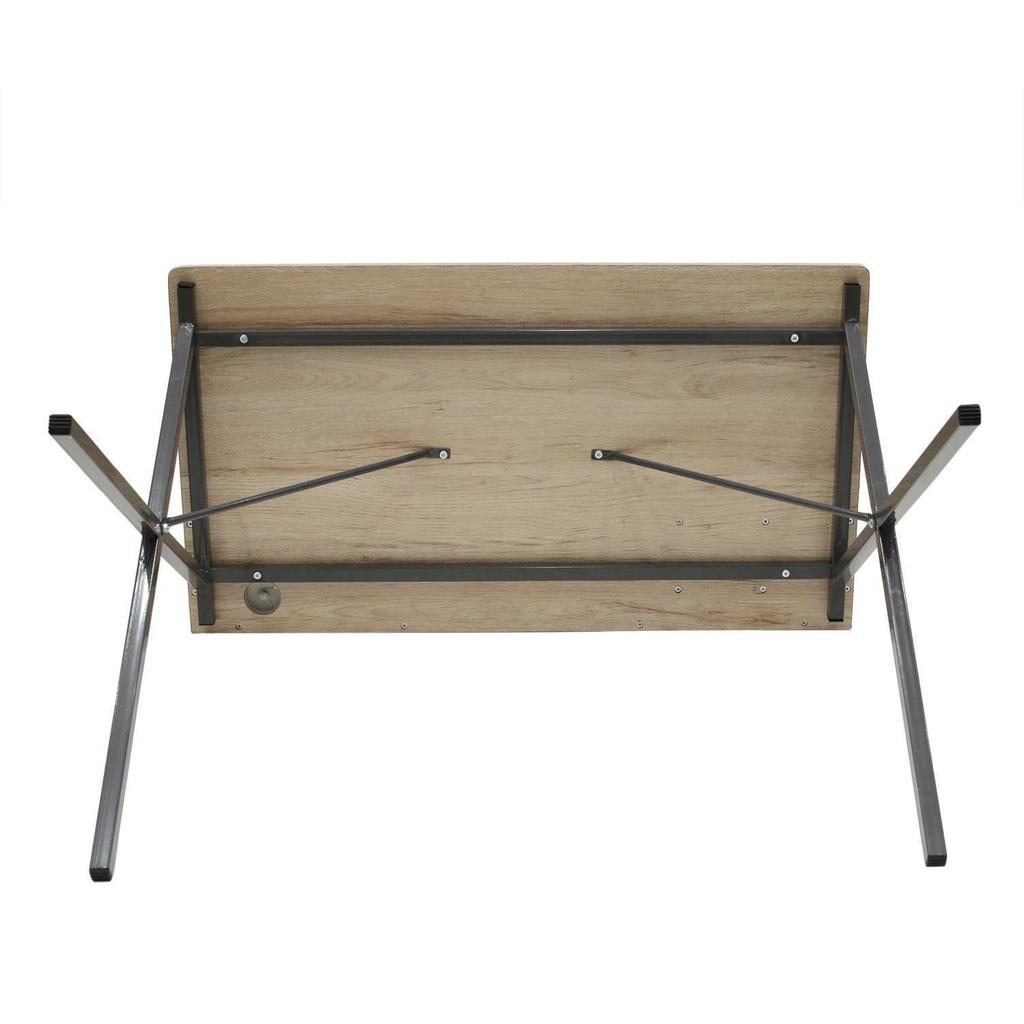 Brico Schreibtisch schwarz MIT FÄCHERN Metallfuß und MDF