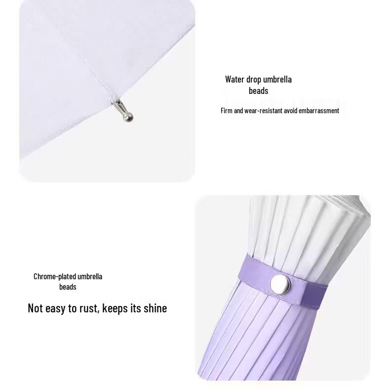24-Rib Long Handle Windproof Gradient Chinese Style Umbrella, Sun & Rain Protection, Customizable Logo, Reinforced Design