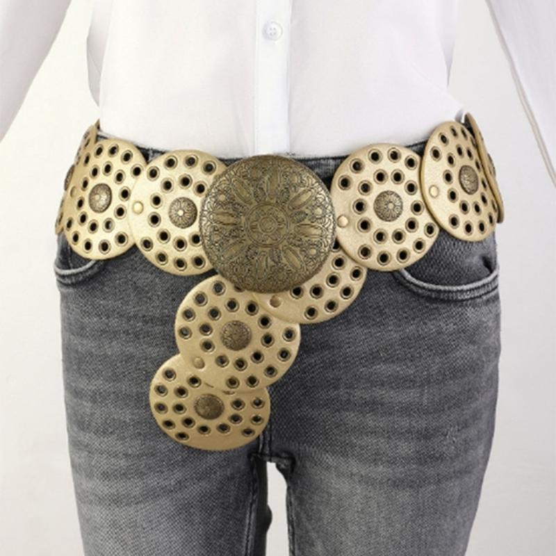 Waist Belt Hot Girl Sexy Grommet Discs Adjustable Body Chain for Dress Stage