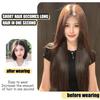 WTB Three-piece Hair Extension Synthetic Wig Women Head Natural Fluffy Long Straight Hair Extension Three-piece Wig Piece