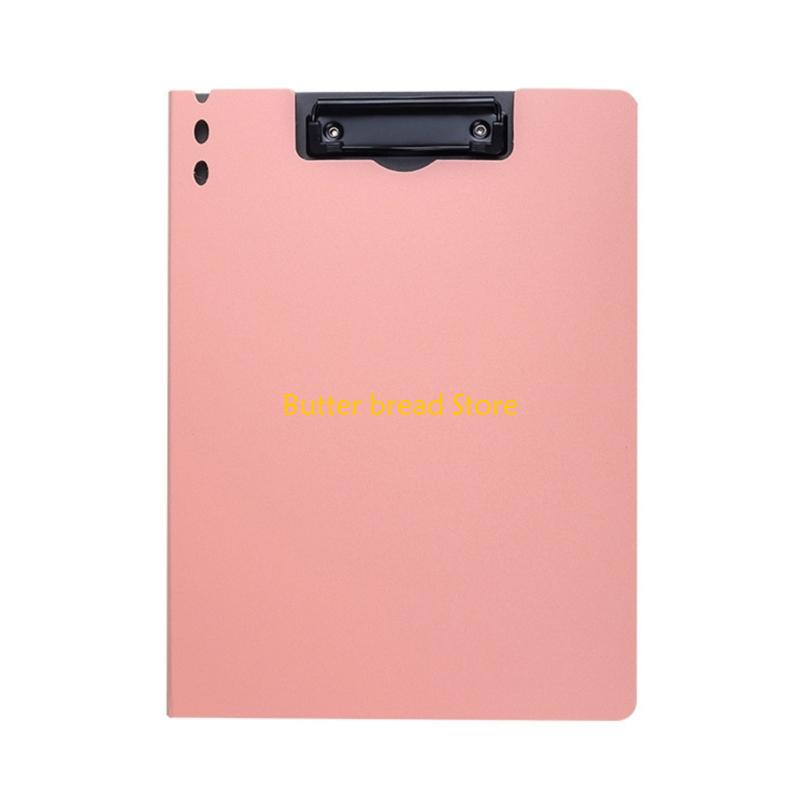 W89C Standard Size Flipping Clipboard Folder With Metal Clip File Organiser wth Writing Board For School Office 12.6x9.25In