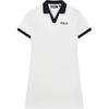Logo Print Casual Sports College Style Slim Elegant Breathable Polo Short Sleeve Dress Women Dresses Fresh-Milk-White F51W429301F-IV