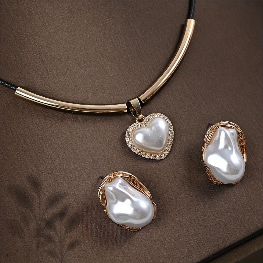 Серьги-гвоздики со стразами, жемчугом специальной формы в стиле барокко, высококачественный модный и элегантный набор ювелирных изделий оптом