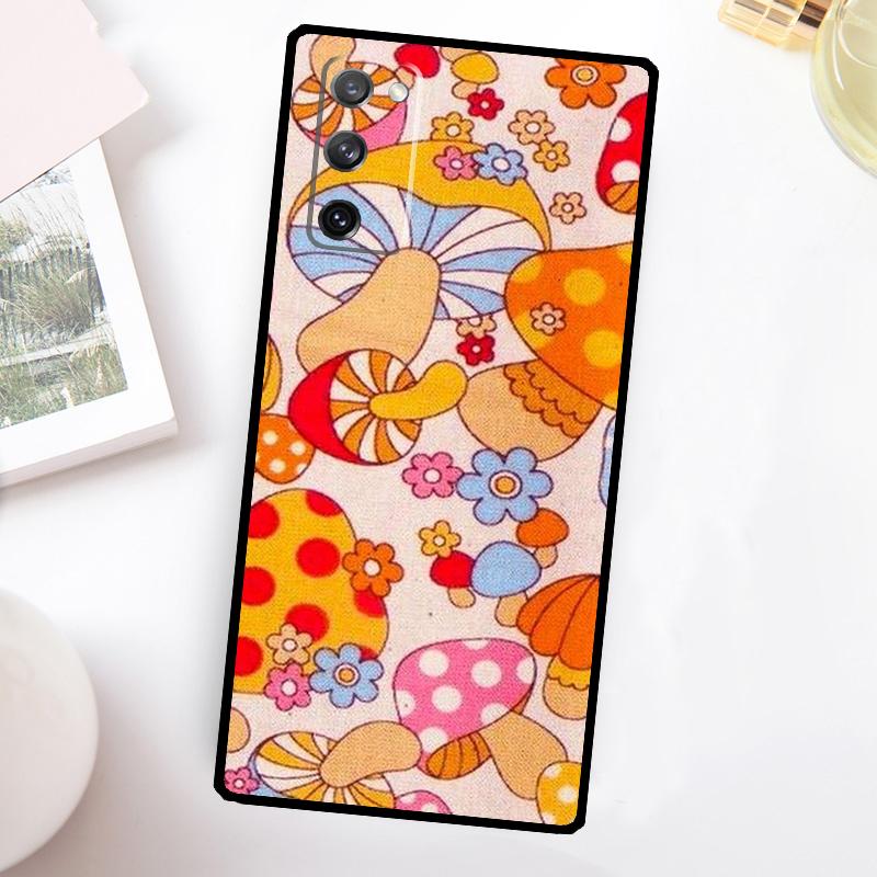 Mushroom Aesthetic Phone Case For Samsung Galaxy S23 S24 Ultra S22 S20 S21 FE Note 20 10 S8 S9 S10 Plus Cover