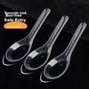 SHUANG YU Disposable Plastic Soup Spoons for Takeout And Fast Food, 11cm*240 Pieces, Dessert Spoons And Tablespoons