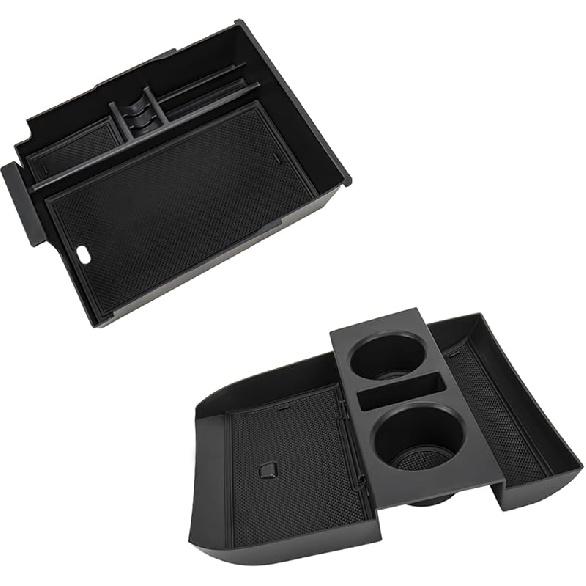 Carwiner 2PC Center Console Organizer Tray For -2025 Hyundai Palisade Accessories With Armrest Storage Tray For Palisade Accessories Interior Storage