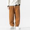 Mens Corduroy Loose Straight Chinese Style Big Size Casual Harem Long Pants