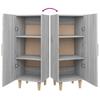 Sideboard Gray Sonoma 34.5 x 34 x 90 cm Engineered Wood