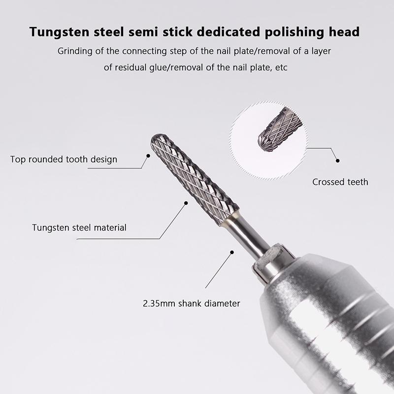 

1 шт. вольфрамово-карбидное сверло для ногтей электрические фрезы для ногтей фреза для маникюрной машинки аксессуары для ногтей