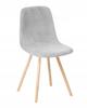 Scandinavian Chair Cover Light Grey Velvet Elastic [21Ei]