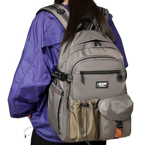 School bag high value tooling wind backpack couple contrast color leisure simple travel mountaineering large capacity
