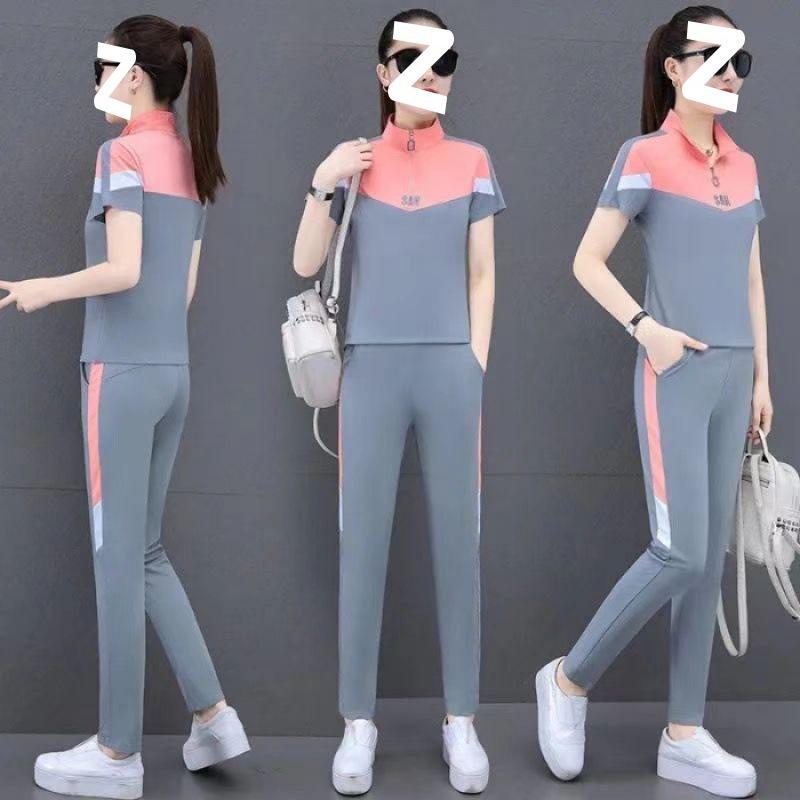 Fashion Casual Sportswear Set for Women - Summer Short-sleeved, Lightweight, Loose-fitting Outfit in Two Pieces