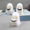 Halloween Ornament Cartoon Reading Ghost Pumpkin Shape Statue Waterproof Resin Figure Horror Themed Halloween Decor