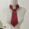 Gothic Lolita Style Cravate Rose Cross Bow Tie Retro Personality JK Uniform Accessories Punk Style Decorative Collar