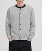 Toffee Cutoff Round Neck Cardigan (Grey)