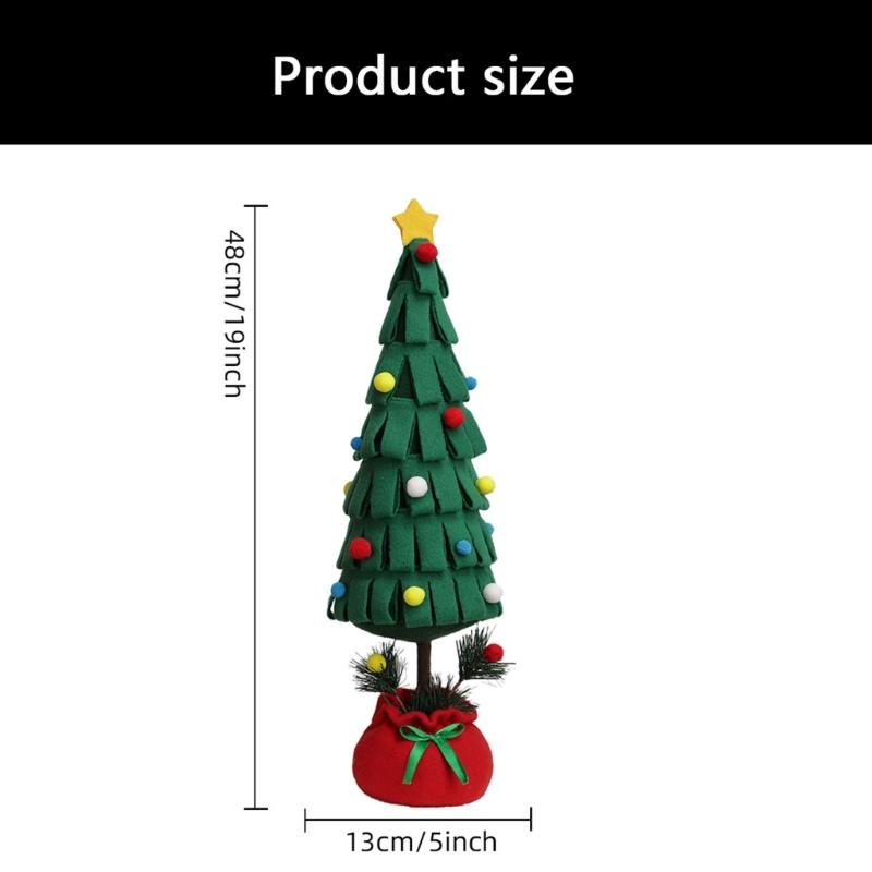 Artificial Christmas Tree Ornaments With Base Tabletop Christmas Tree for Holiday Party Home Farmhouse Decoration