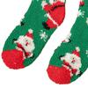 Yousheng 1 Pair Christmas Socks Snowmen Reindeer Santa Claus Bell Pattern Mid-tube Socks Coral Fleece Warm Thermal Socks