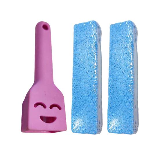 Pumice Stone Toilet Bowl Cleaner with Handle Efficiently Removes Hard Water Rings Calcium Buildup Pumice Stone Scrubber
