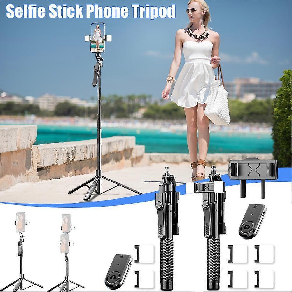 Wireless Remote Selfie Stick Phone Tripod 2.1M Extendable Tripod Stand