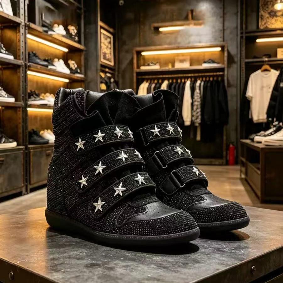 Scarpe da Ginnastica Alte da Donna Rialzanti, Scarpe Casual.