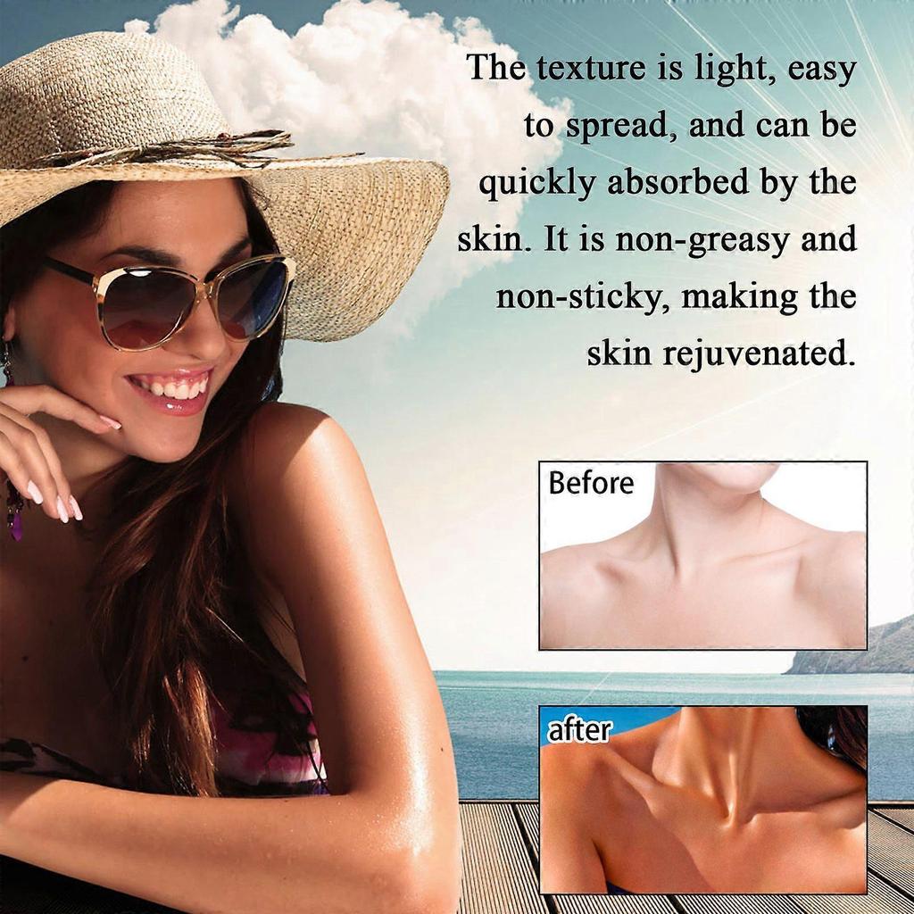 Limited time!!Ouhoe Bronze Skin Darkening Lotion Helps Improve Uneven Skin Tone In Summer When Exposed To The Sun Outdoors. It Is A Moisturizing And R