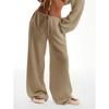 **2025 Summer Women's Solid Color Casual Loose Pants – European and American Style**
