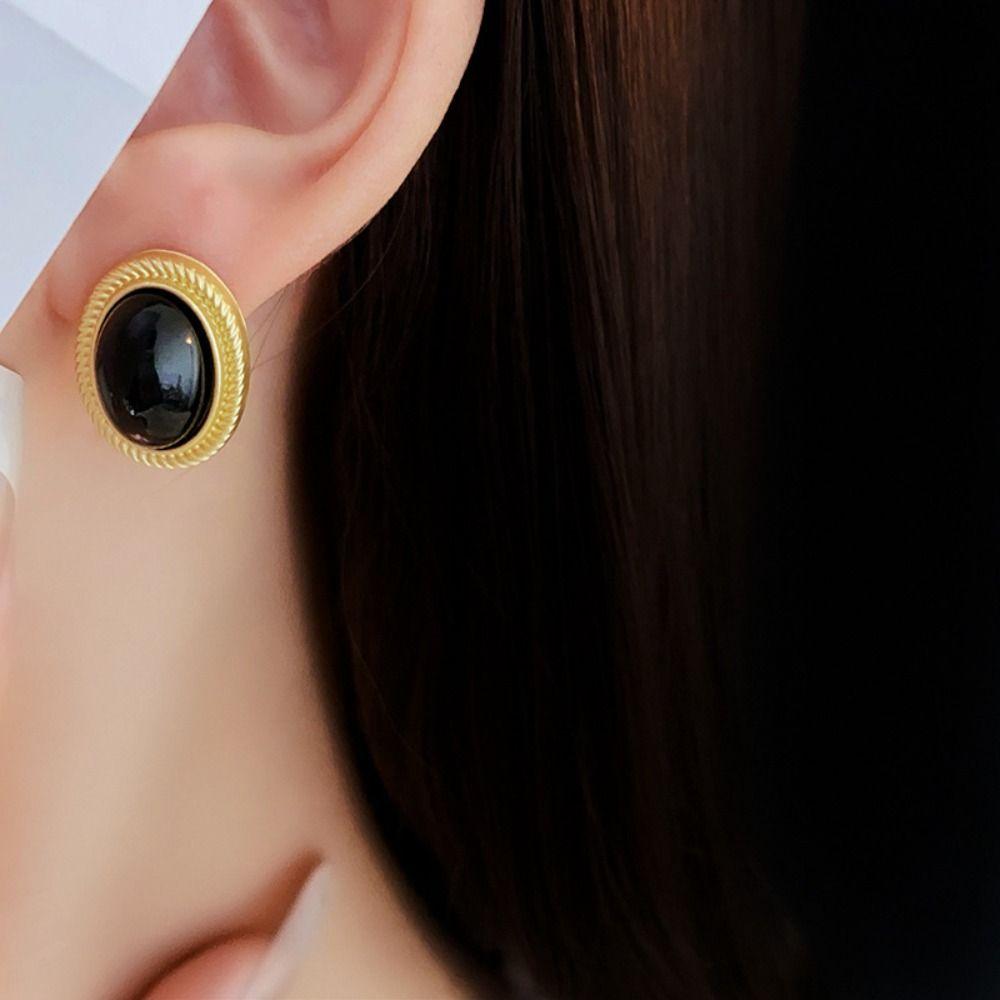 Gifts Oval Earrings Korean Style Bridal Jewelry Sets Elegant Vintage Necklace  Wedding Decor