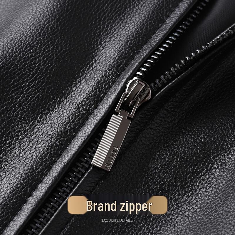 Men's First Layer Calfskin Business Casual Leather Jacket