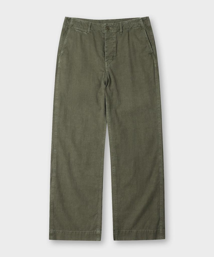 Teildeon Kerouac Dyed Cotton Officer Chino Pants Khaki