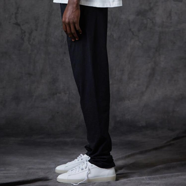 Fear of God Essentials Fall/Winter 2020 Logo Elastic Waistband Knit Sweatpants Unisex Bottoms Black FOG-FW20-183