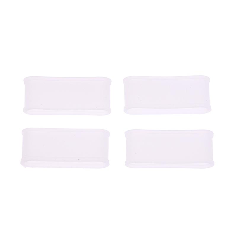 4Pcs Silicone Tennis Racket Grip Ring Handle Closure Rubber Sweat-absorbing Band Elastic Fixed Stretchable Tennis Accessories