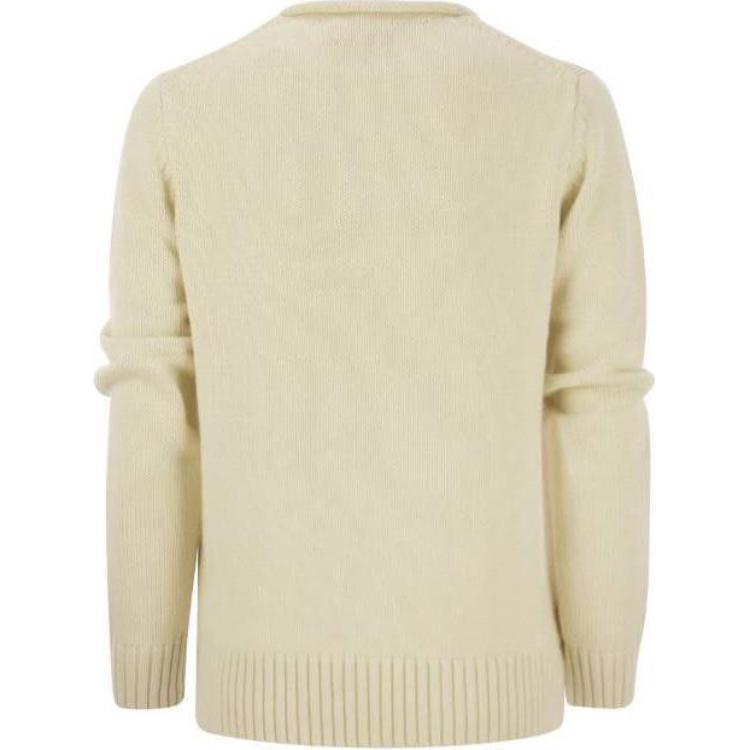 Polo Ralph Lauren Cartoon Loose Pullover Round Neck Long Sleeve Sweater Women sweater Off-White 211910427001