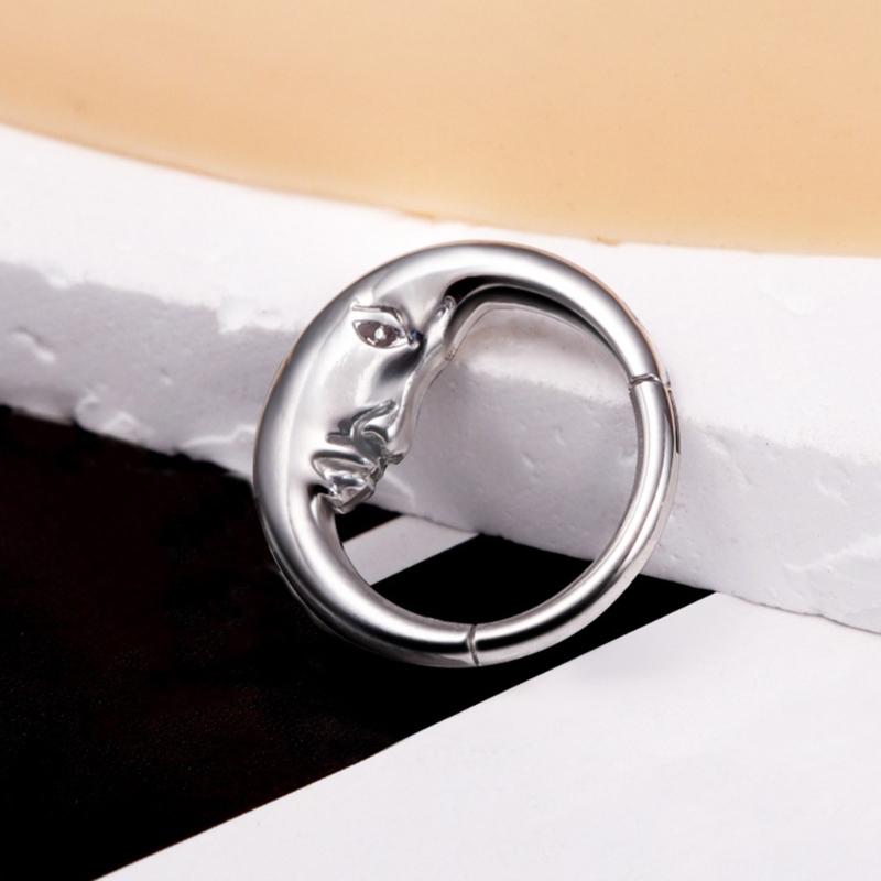 Elegante Neusring met Maan Waterdruppel Schitterende Neus Sieraden Unieke Maanvormige Neusring Versiering voor Dagelijks Gebruik