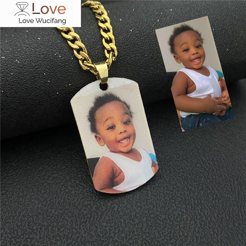

Индивидуальное цветное фото ожерелье из нержавеющей стали для женщин персонализированные фото кулон ожерелья для детей подарок на день рождения 55CM