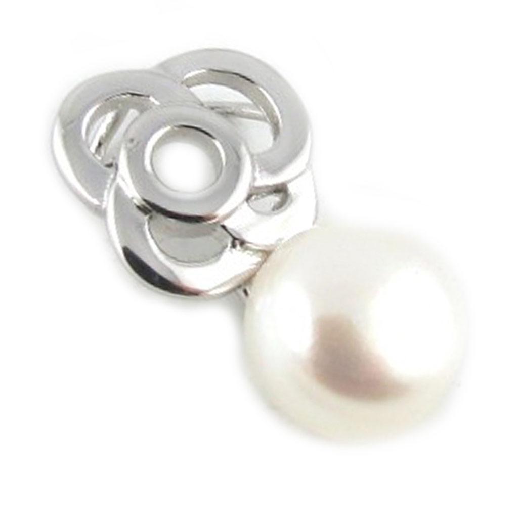 Les Trésors De Lily [L1794] - White 'Perla' Silver Pendant