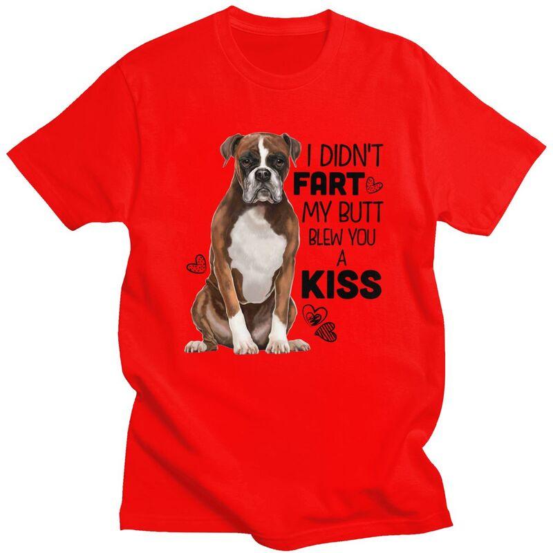 Custom Boxer Dog T Shirts Men Pure Cotton Tees Tshirt Short Sleeve Tshirt Clothing