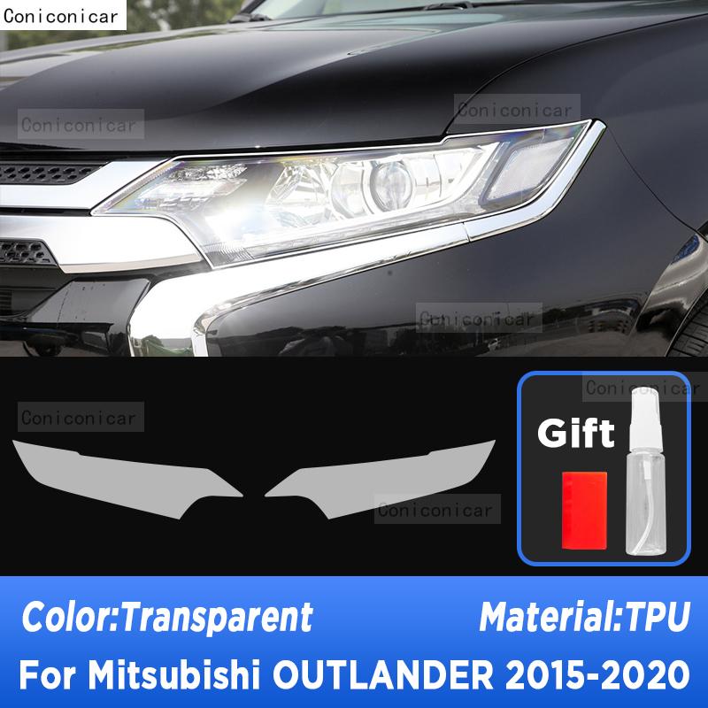 

Car Headlight Protection Transparent Anti-Scratch Protective Film TPU Stickers For MITSUBISHI OUTLANDER 2015- Accessories Transparent