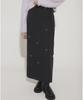Eoboneoseu Studded Maxi Skirt [Navy]