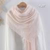 Sciarpa da donna in cotone lino seta - Per tutte le stagioni, colore unito, versatile foulard per testa e parasole